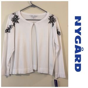 🚨 SALE  NWT Peter Nygard Embroidered Top Hook Cardigan Neiman Marcus Exclusive